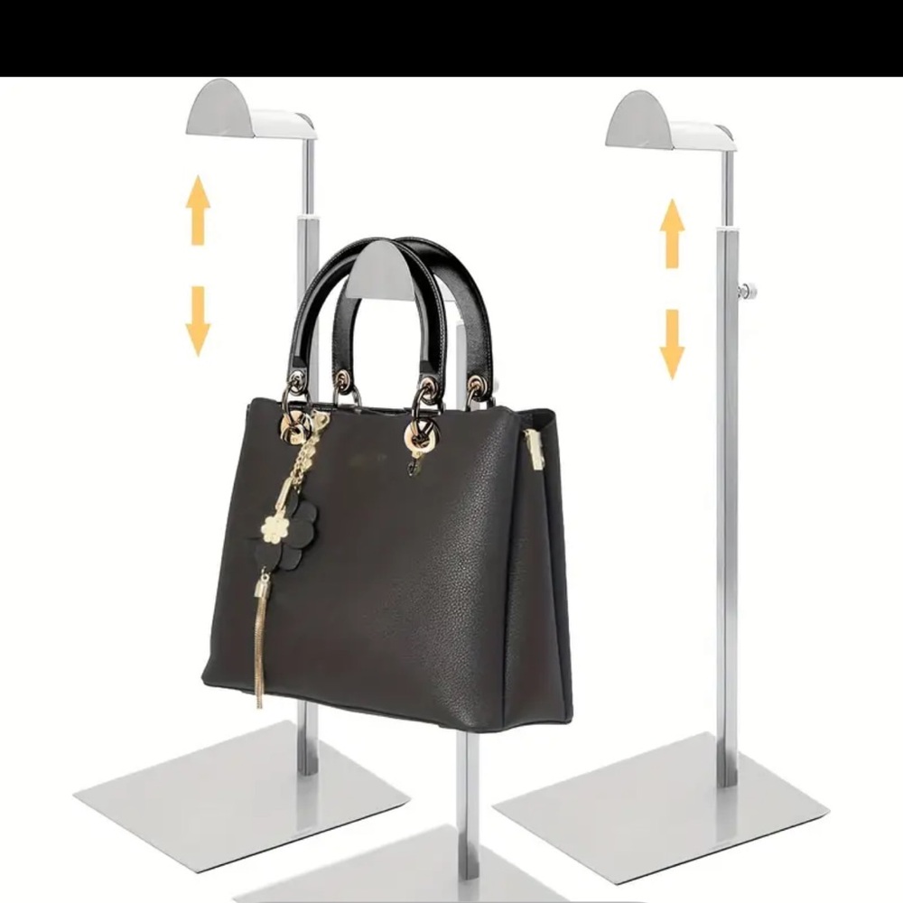 1 Silver Purse Hanger Adjustable